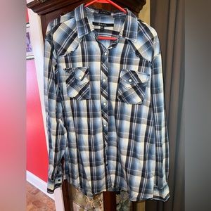 Black slim fit long sleeve shirt